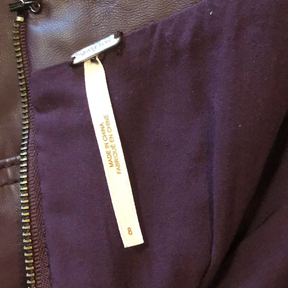 Free People vegan leather mini skirt sz8 - Picture 9 of 15